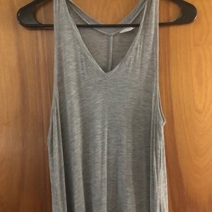 Heather gray flowy tank